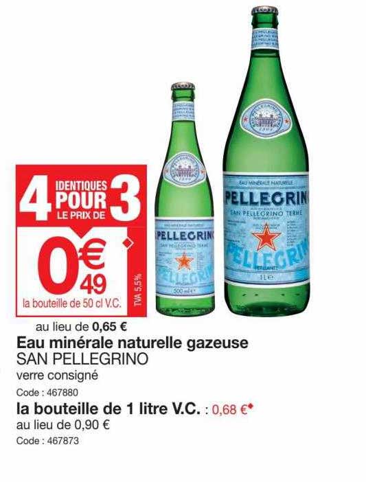 eau minérale naturelle gazeuse san pellegrino