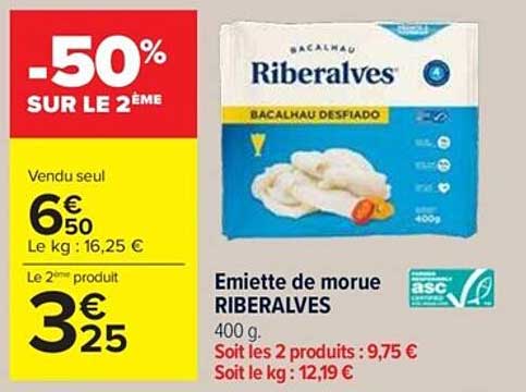 emiette de morue riberalves