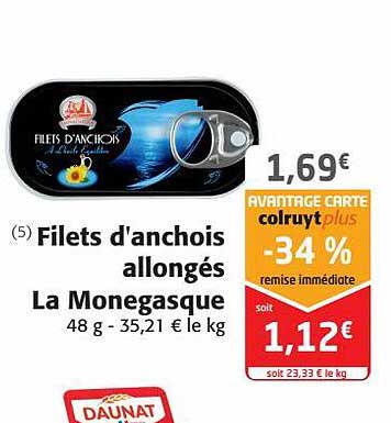 filets d'anchois allongés la monegasque