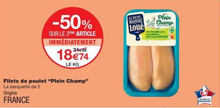 filets de poulet "plein champ"