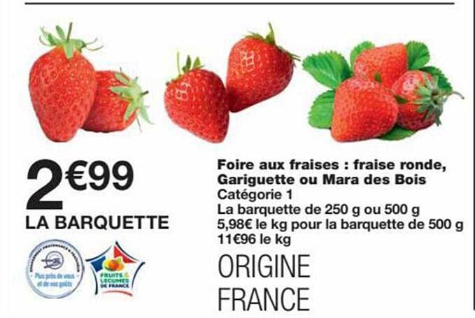 foire aux fraises : fraise ronde, gariguette ou mara des bois