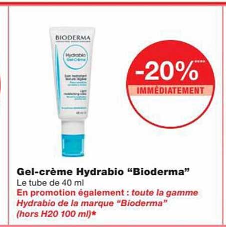 gel-crème hydrabio "bioderma"