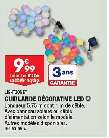 guirlande décorative led light zone