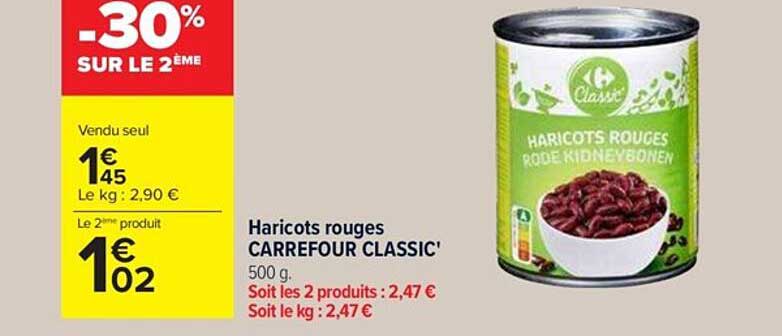 Haricots Rouges Carrefour Classic'