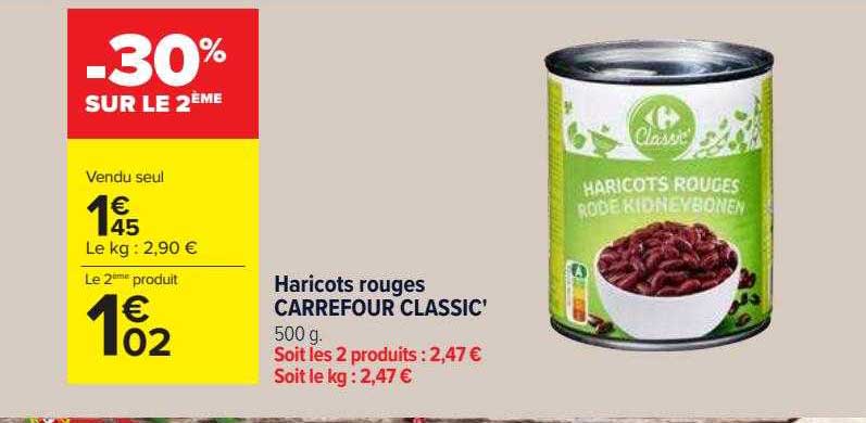 Haricots Rouges Carrefour Classic'