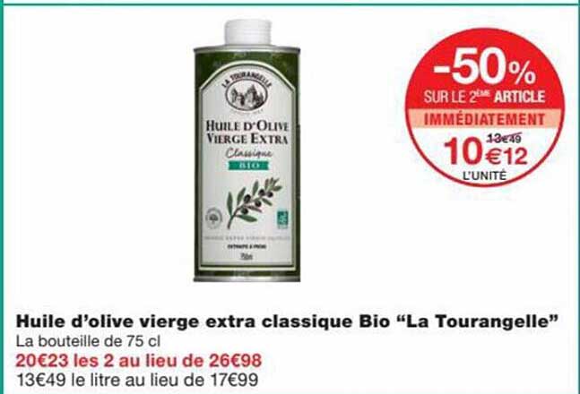 huile d'olive vierge extra classique bio "la tourangelle"