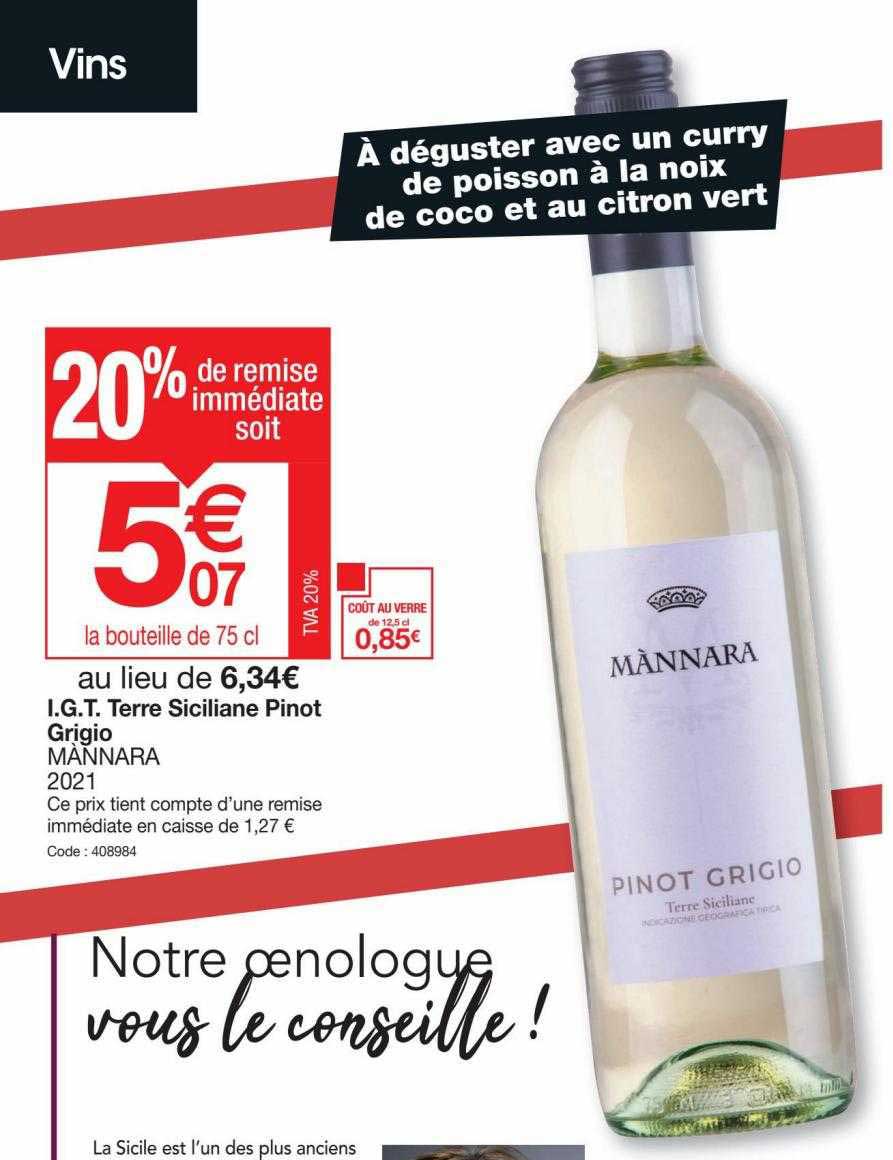 i.g.t. terre siciliane pinot grigio mannara 2021