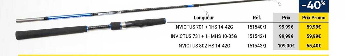 Invictus 701 + 1hs 14-42g, Invictus 731 + 1hmhs 10-35g, Invictus 802 Hs 14-42 G