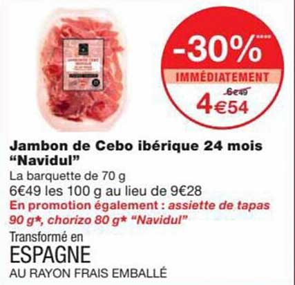 jambon de cebo ibérique 24 mois "navidul"