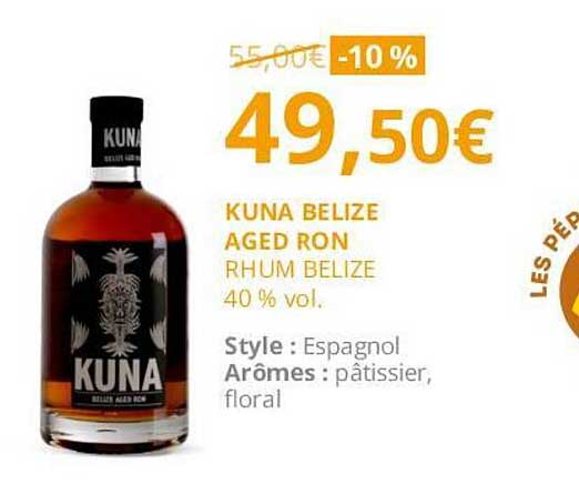 kuna belize aged ron rhum belize 40% vol