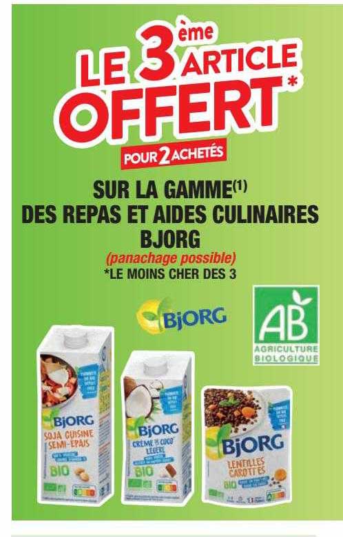 la gamme des repas et aides culinaires bjorg