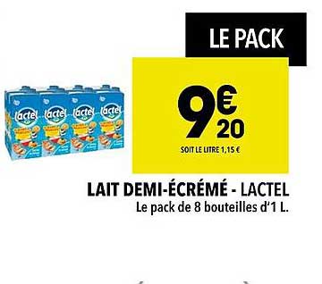 Lait Demi-écrémé - Lactel