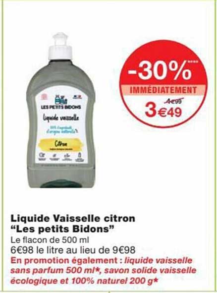 liquide vaisselle citron "les petits bidons"