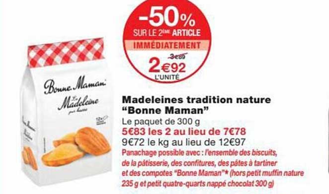 madeleines tradition nature "bonne maman"