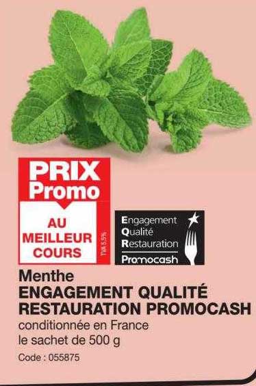 menthe engagement qualité restauration promocash