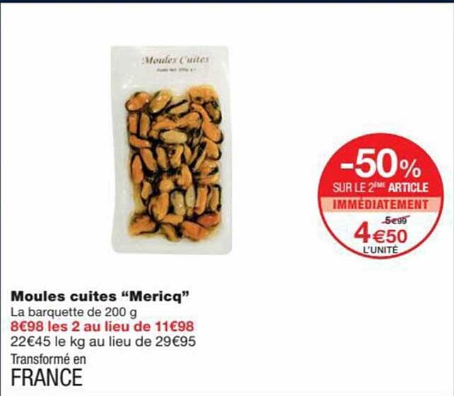 moules cuites "mericq"
