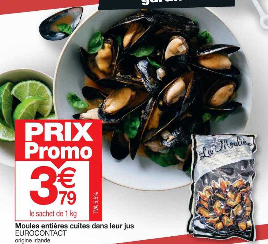 moules entières cuites dans leur jus eurocontact
