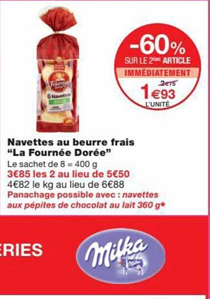 navettes au beurre frais "la fournée dorée"