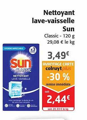 nettoyant lave-vaisselle sun