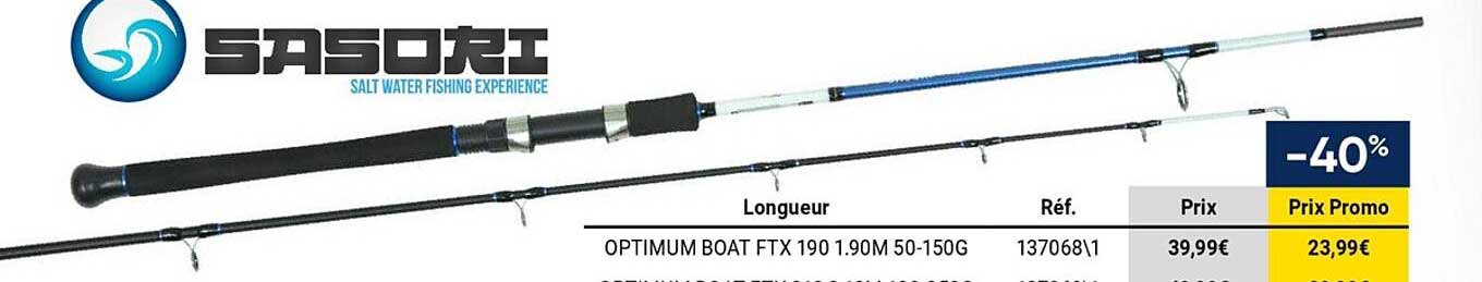 optimum boat ftx 190 1.90m 50-150 g