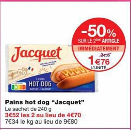 pains hot dog "jacquet"
