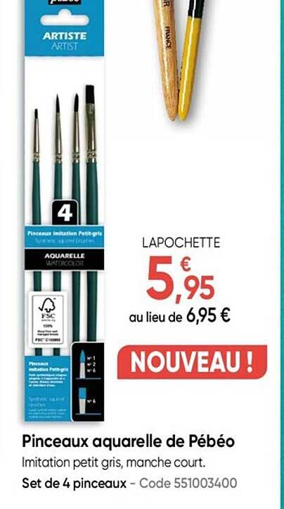 Pinceaux Aquarelle De Pébéo