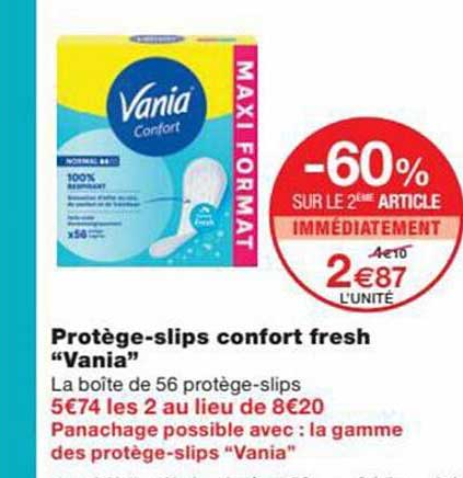 protège-slips confort fresh "vania"
