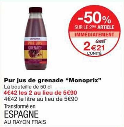 Pur Jus De Grenade "monoprix"