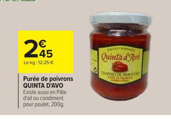 purée de poivrons quinta d'avo