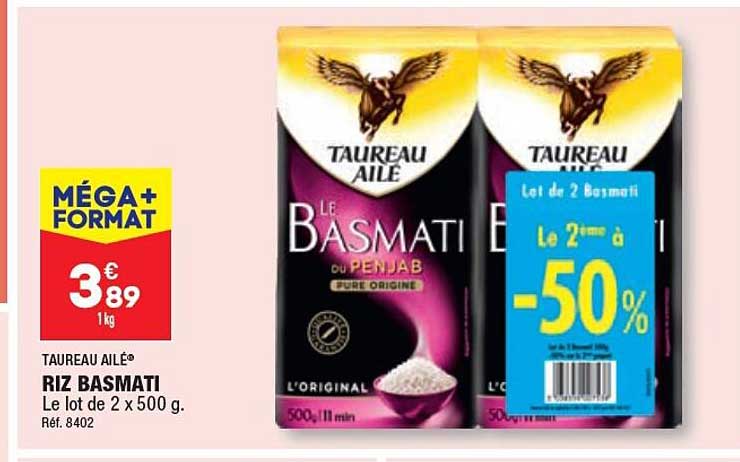 Riz Basmati Taureau Ailé