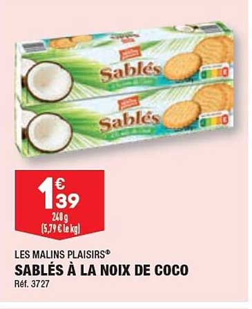 sablés à la noix de coco les malins plaisirs
