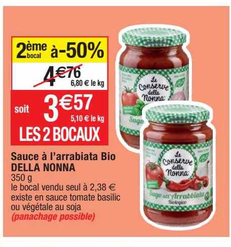 sauce à l'arrabiata bio della nonna