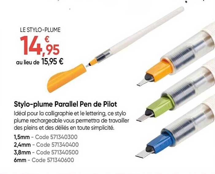 stylo-plume parallel pen de pilot