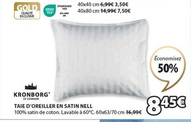 taie d'oreiller en satin nell kronborg