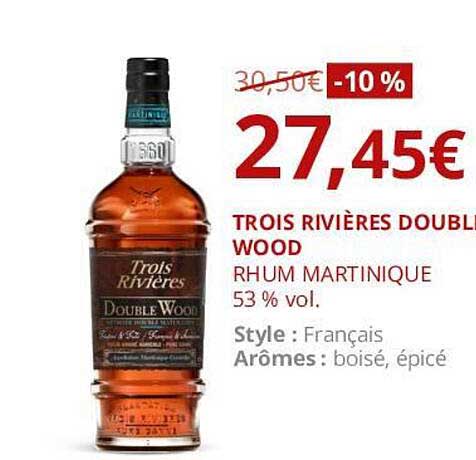 Trois Rivières Double Wood Rhum Martinique 53% Vol