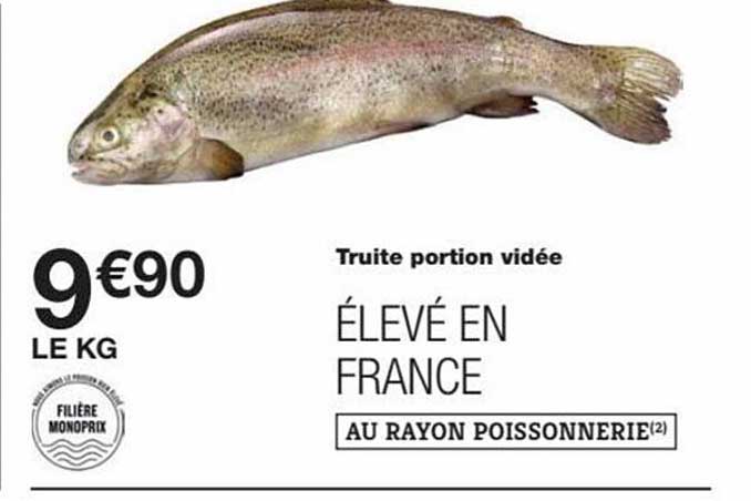 Truite Portion Vidée