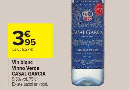 vin blanc vinho verde casal garcia