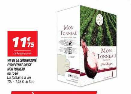vin de la communauté européenne rouge mon tonneau
