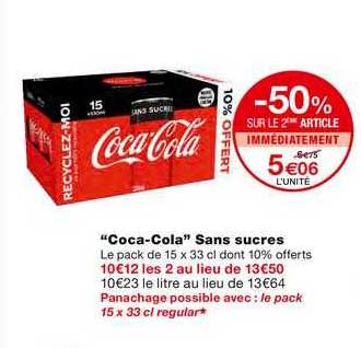 "coca-cola" sans sucres