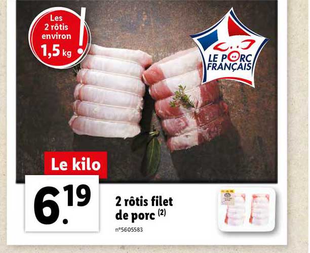 2 Rôtis Filet De Porc