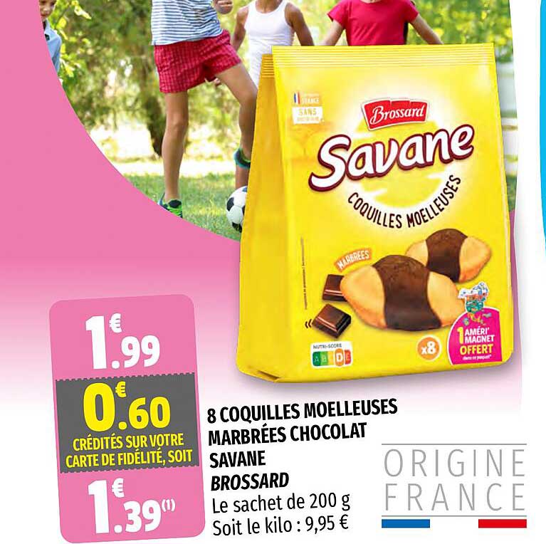 8 coquilles moelleuses marbrés chocolat savane brossard