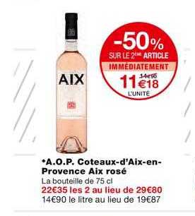 a.o.p. coteaux-d'aix-en-provence aix rosé