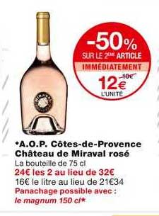 a.o.p. côtes-de-provence château de miraval rosé