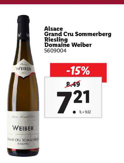 Alsace Grand Cru Sommerberg Riesling Domaine Weiber