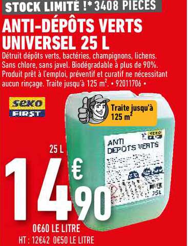 anti-dépôts verts universel 25 l seko first