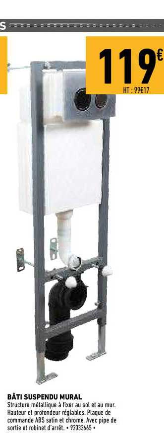 bâti suspendu mural