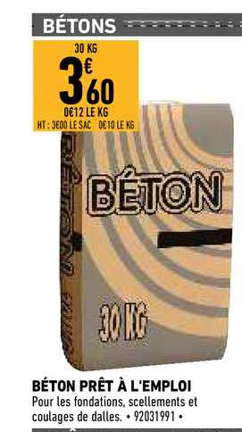 béton prêt à l'emploi