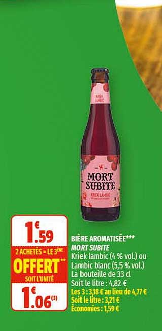 bière aromatisée mort subite