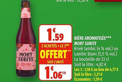bière aromatisée mort subite