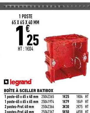 boîte à sceller batibox legrand